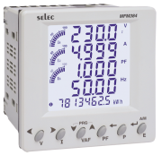 MFM384| Digital Multifunction Meter, 1p2w/3p3w/3p4w, input 1/5A 100V (10kA/V)/ 1/5A 100..500VAC, prog. CT/PT, V/A/P/PF/Wp/Wq/Ws, pulse output, RS485 ^ModBus RTU, 4x4 ^8digits LCD w. backlight, sv 100..230VAC, ■96x96/□92x92, IP65