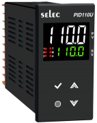 PID110-U| Universal PID Controller, 4^4 digit white/green LED display, universal input/output, 3RO, analog/SSR output, 24VDC sensor supply, 90..270VAC/DC, ■96x48/□92x45, IP65