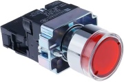 Pushbutton B2, LED ill. 24VAC/DC, 1NO 10A 24VAC/DC, IP40, red
