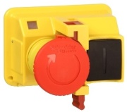 e-Stop Push-button TeSys GV2, D40 red mushroom ^turn » release, padlock in OFF position, SGV2-MC02, IP55