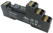Relay Socket SRC08-ST, 2P 10A 300V, push-in clamp, 2CO relays, TS35, TÜV/CE