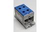 Universal Tapping Block Al/Cu TBA, 1P (4holes) 35-95mm² 440/490A 1000VAC/1500VDC, 35mm DIN-rail, panel mount, blue
