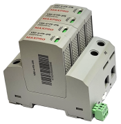 Surge Arrester V50-4+FS-275, T1+T2, Uc 275VAC, impulse current (10/350μs) Iimp 12.5kA, discharge current (8/20μs)| Imax 60kA ^In 30kA, Up ≤1.8kV, tA ≤25ns, FS 0.5A 250VAC/ 3A 30VDC| 1.5mm2, 2.5..25mm², TN-S, TÜV, CB, CE, MaxPro