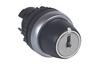 Selector Switch Osmoz, head| key (455) handle ^0·-1 (0-90°), ø22.5mm, IP66/69K IK05, black