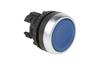 Push-button ACS, illuminated head, ø22.5mm, metal bezel, IP66/69K IK05, blue