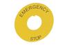 e-Stop Marker, Ø60mm, ø22.5mm, PA66, -40..100°C, UL94 V-2, yellow