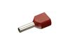 Twin Wire-End Ferrule w. Collar Ct 015008 w, 2x1.5x8mm, 500pcs/pck, red