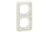 FM Support Frame Plexo, 2gang vert., IP55, white