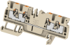 Feed-through Terminal A4C 2.5, 1-tier| 4points, 2.5mm² 24A 800V, push-in, beige