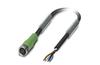 Sensor/actuator Cable SAC-4P-5.0-PUR/M8FS, M8 4pin socket », 4A 48VAC/ 60VDC, -25..90°C, L5m PUR cable, IP68, black