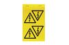 Device Marker Symbolpack 75x75x75 B/DR, Triangle Lightning Flash, self-adhesive, -45..80°C, 4ea/1pc| 10pc/1pck, Weidmüller, yellow-black