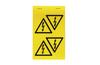 Device Marker Symbolpack 75x75x75 B/DR, Triangle Lightning Flash, self-adhesive, -45..80°C, 4ea/1pc| 10pc/1pck, yellow-black