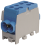 Main Terminal Block Al/Cu HLAK 35-1/2 M2, 2x 35/25mm²/ 2x 25/16mm², 160/125A 1000VAC/DC, 3.5/2.5Nm, TS35, blue