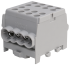 Main Terminal Block Al/Cu HLAK 35-1/6 M2, 2x 35/25mm²/ 6x 25/16mm², 160/125A 1000VAC/DC, 3.5/2.5Nm, TS35, grey