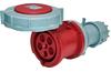 Mobile Industrial Socket, 3P+N+E 63A 415VAC, IP67, MaxPro, red