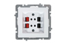 Socket Touran, mech.| audio, flush mount, white