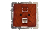 Socket Touran, mech.| RJ45 cat.6, flush mount, Nilson, cherry