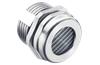 Drainage Element, M12x1.5, wrench 18, thread 10mm, mesh, -50..110°C, nickel-plated brass ^ss A2 ^NBR, incl. O-ring, IP4x, Agro