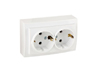 SM Socket Themis, 2x 2P+E Schuko, 16A 250VAC, white