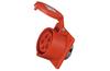 PM Industrial Flange Socket, 3P+N+E 16A 415VAC, IP44, MaxPro, red