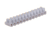Terminal Strip, 12x 10mm² 41A 450V, polypropylen, white