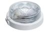 Bulkhead Light RIVA, 100W E27, white PP, transparent glass cover | D250 x 105 mm, IP44, MaxPro