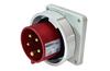 PM Industrial Flange Inlet, 3P+N+E 16A 415VAC, IP67, MaxPro, red