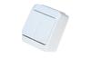 SM Switch Nortic, 2gang 1way, 10A 250VAC, plug-in clamp, IP44, white