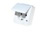 SM Socket Nortic, 2P+E Schuko tamperproof, 16A 250VAC, plug-in clamp, IP44, white