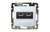 Socket Valena, mech.| 2x RJ45 cat.6 UTP, spring clamp, white