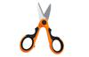 Electrician´s Scissors TU, serrated cutting blade, wire cutting notch, 40CR13, PVC, orange