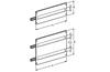 Modular Panel EUPM, punched, 600Wx400H| 2x 24M, incl. accessories, mounting rail, grey