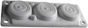 Multigate HTC-3, FL21/ C-hole| 216x84mm, 2x 24..54, 1x 30..59, 3x 6..14, -40..130°C, fastening hole ø10mm, incl. rivets set, HF, IP65/55, grey