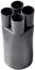 Cable Breakout HLB 420, 4cores, 55/21mm, L150mm, thick-wall, hot melt adhesive, crosslinked polyolefin -55..125°C/ +130°C, UV resistant, black